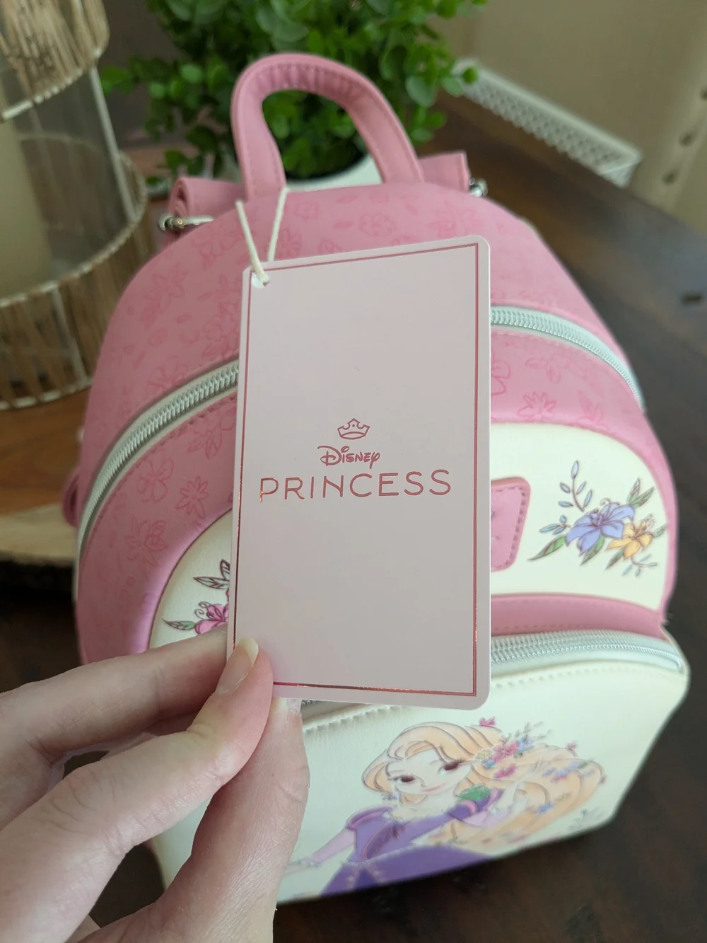 Loungefly Rapunzel Pink & White Mini Backpack